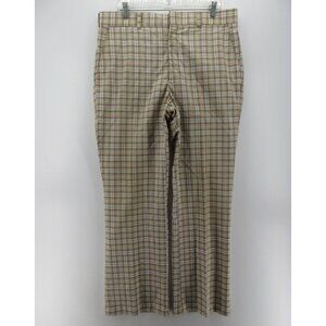 VINTAGE Sears Pants 38 L Kings Road 70s Plaid Trousers Preppy 38X32